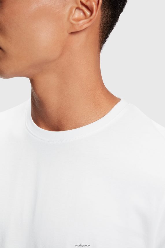 άνδρες Esprit μαύρο άσπρο βαμβακερά μπλουζάκια δύο συσκευασιών με λαιμόκοψη μπλουζάκια 0J044P857