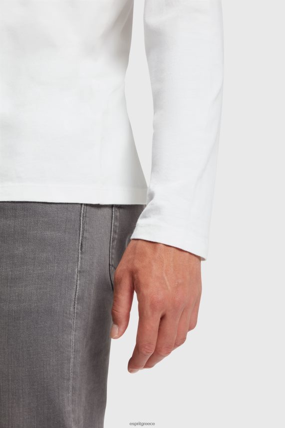 άνδρες Esprit άσπρο κανονικό μασίφ μπλουζάκι μπλουζάκια 0J044P859