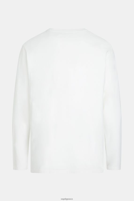 άνδρες Esprit άσπρο κανονικό μασίφ μπλουζάκι μπλουζάκια 0J044P859