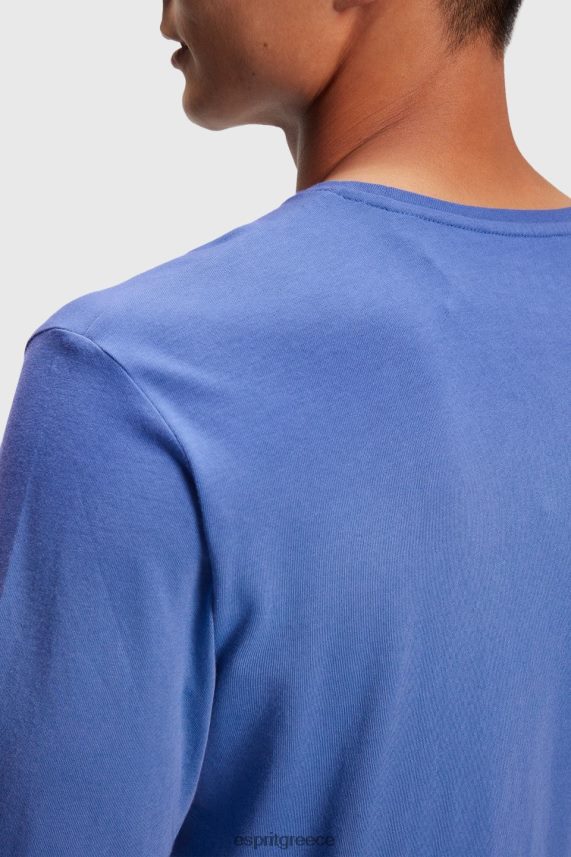 άνδρες Esprit μπλε μπλουζάκι ζέρσεϊ με λογότυπο μπλουζάκια 0J044P867