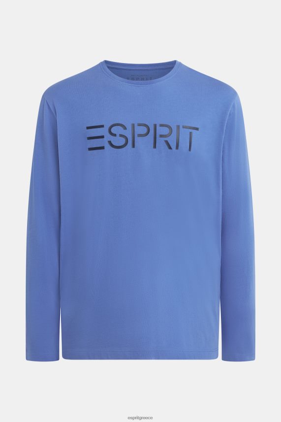 άνδρες Esprit μπλε μπλουζάκι ζέρσεϊ με λογότυπο μπλουζάκια 0J044P867