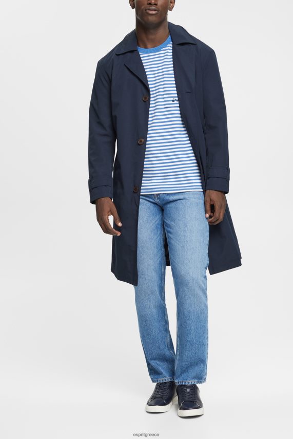 άνδρες Esprit μπλε ριγέ πλεκτό μπλουζάκι μπλουζάκια 0J044P899