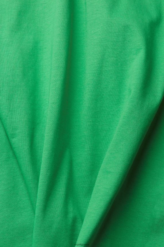 άνδρες Esprit πράσινος μπλουζάκι φανέλα με κεντημένο λογότυπο μπλουζάκια 0J044P916