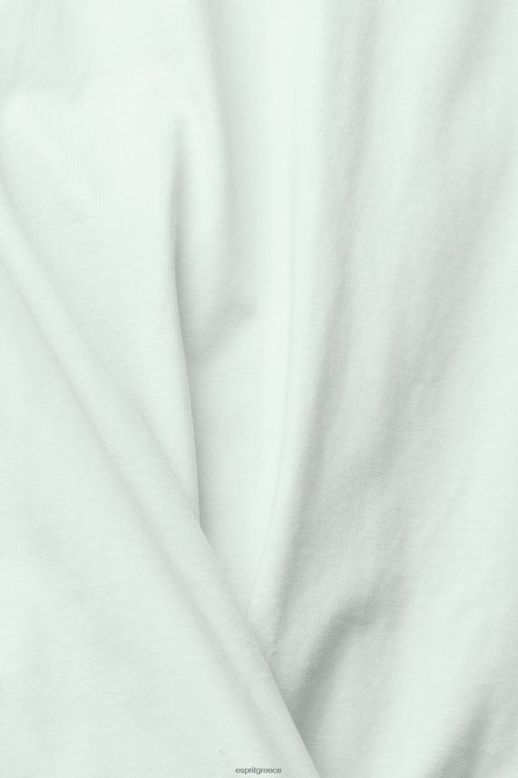 άνδρες Esprit παστέλ μπλε μπλουζάκι φανέλα με κεντημένο λογότυπο μπλουζάκια 0J044P919