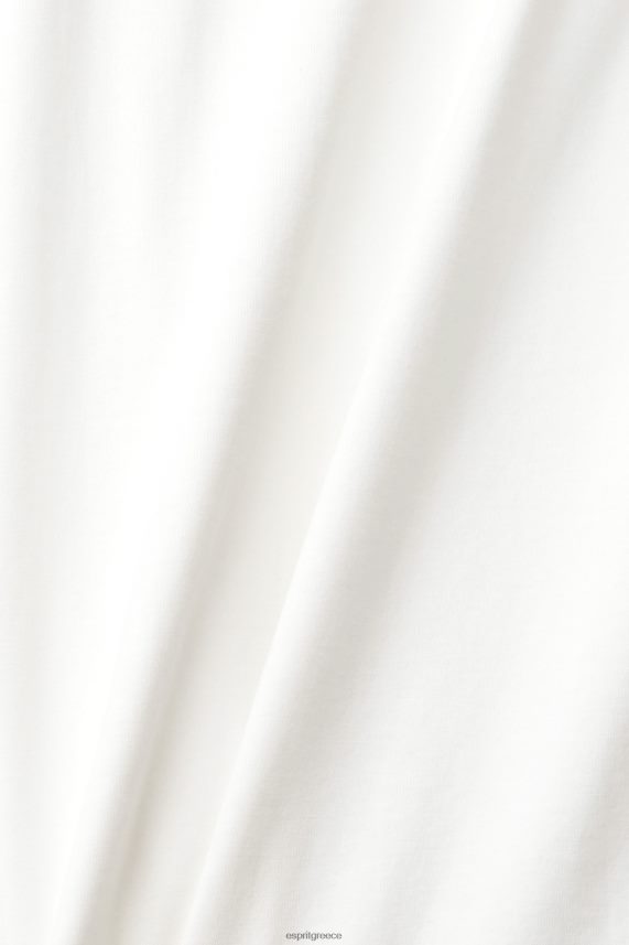 άνδρες Esprit υπόλευκο μπλουζάκι με φανέλα μπλουζάκια 0J044P954