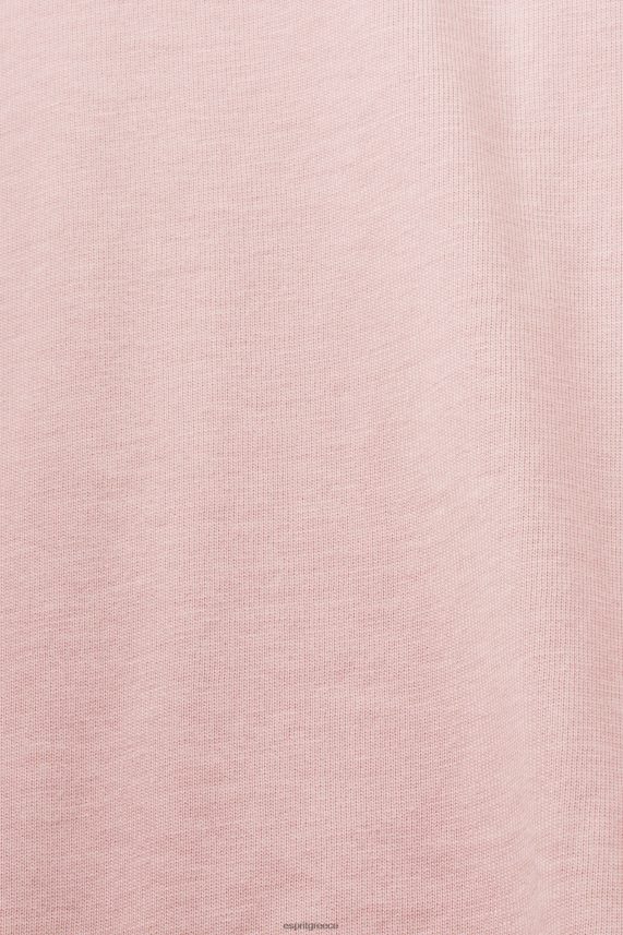 άνδρες Esprit παλιό ροζ μπλουζάκι ζέρσεϊ με στάμπα, 100% βαμβάκι μπλουζάκια 0J044P586