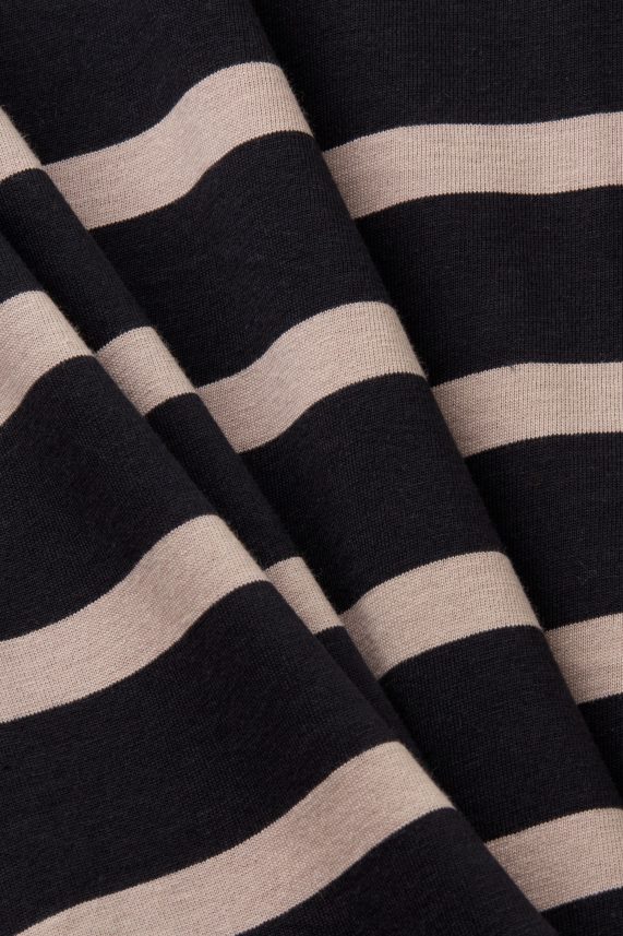 άνδρες Esprit μαύρος ριγέ μπλουζάκι ζέρσεϊ, 100% βαμβάκι μπλουζάκια 0J044P590