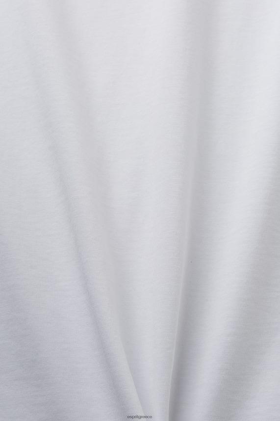 άνδρες Esprit άσπρο μπλουζάκι με στάμπα μπροστά, 100% βαμβάκι μπλουζάκια 0J044P738