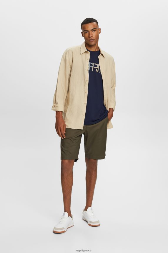 άνδρες Esprit ΠΟΛΕΜΙΚΟ ΝΑΥΤΙΚΟ μπλουζάκι με στάμπα μπροστά, 100% βαμβάκι μπλουζάκια 0J044P740