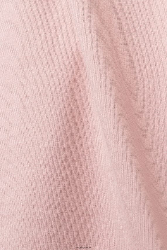 άνδρες Esprit παλιό ροζ T-shirt με λογότυπο, 100% βαμβάκι μπλουζάκια 0J044P589