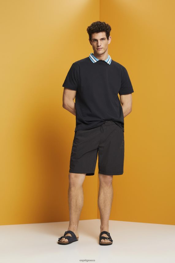 άνδρες Esprit μαύρος T-shirt με λογότυπο, 100% βαμβάκι μπλουζάκια 0J044P668