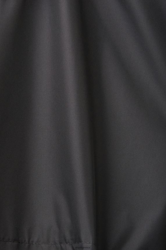 άνδρες Esprit μαύρος ελαφρύ αδιάβροχο μπουφάν με κουκούλα μπουφάν 0J044P764