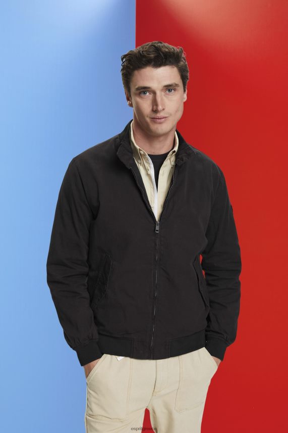 άνδρες Esprit μαύρος Bomber jacket με όρθιο γιακά μπουφάν 0J044P713