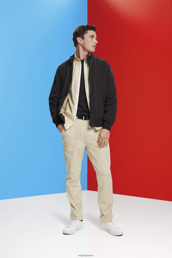 άνδρες Esprit μαύρος Bomber jacket με όρθιο γιακά μπουφάν 0J044P713