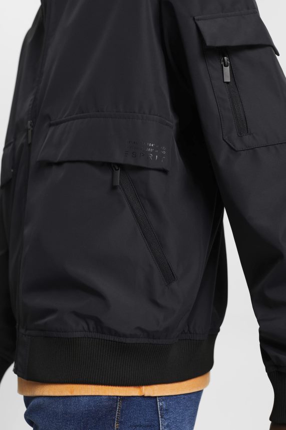 άνδρες Esprit μαύρος μπουφάν σε στυλ bomber μπουφάν 0J044P766