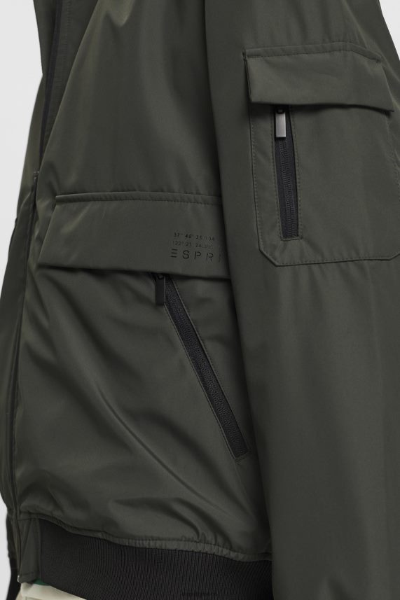 άνδρες Esprit σκούρο χακί μπουφάν σε στυλ bomber μπουφάν 0J044P767