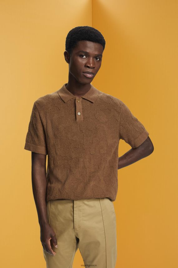 άνδρες Esprit ωχρό χακί μπλουζάκι πόλο πόλο 0J044P702