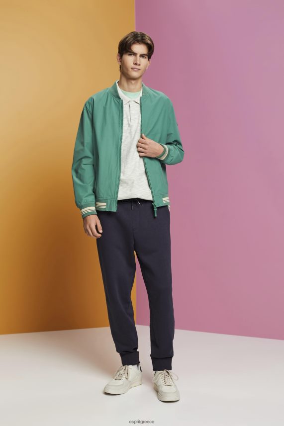 άνδρες Esprit πράσινο εσπεριδοειδών μπλουζάκι πόλο με λεπτές ρίγες πόλο 0J044P703