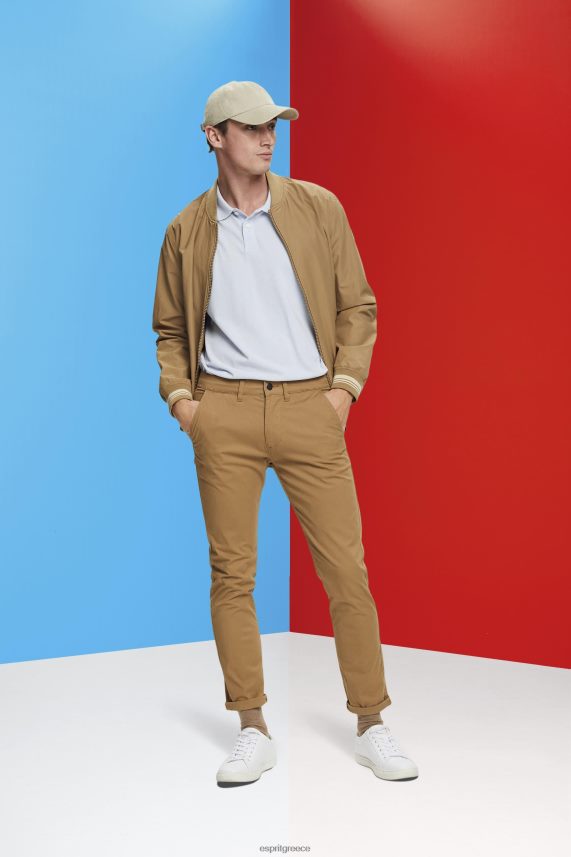 άνδρες Esprit παστέλ μπλε βαμβακερό πικέ πόλο μπλουζάκι πόλο 0J044P709