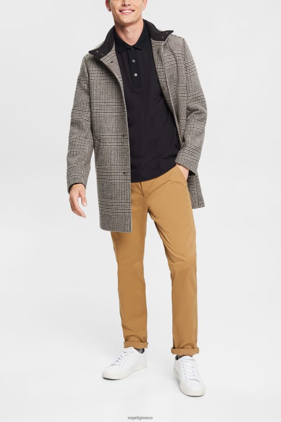 άνδρες Esprit μαύρος μακρυμάνικο μπλουζάκι πόλο πόλο 0J044P819