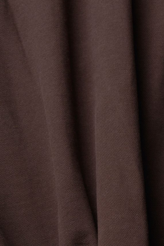 άνδρες Esprit σκούρο καφέ μακρυμάνικο πικέ πόλο μπλουζάκι πόλο 0J044P836