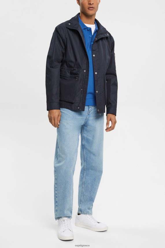 άνδρες Esprit μπλε μακρυμάνικο πικέ πόλο μπλουζάκι πόλο 0J044P952