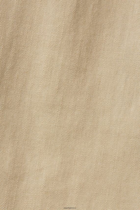 άνδρες Esprit άσπρο φαρδύ μπατζάκι, βιώσιμο βαμβακερό παντελόνι παντελόνι & παντελόνι 0J044P330