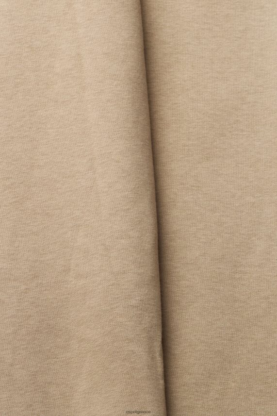 άνδρες Esprit ωχρό χακί κατασκευασμένο από ανακυκλωμένο υλικό: παντελόνια φόρμας με φαρδύ πόδι παντελόνι & παντελόνι 0J044P941