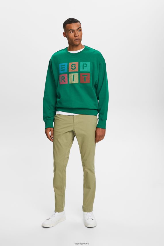 άνδρες Esprit ελαφρύ χακί παντελόνι chino slim leg παντελόνι & παντελόνι 0J044P593