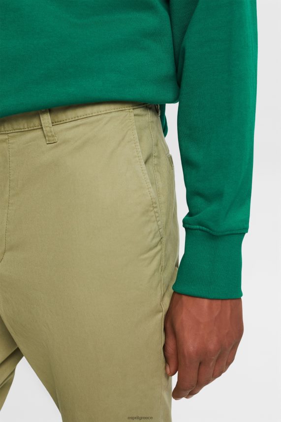 άνδρες Esprit ελαφρύ χακί παντελόνι chino slim leg παντελόνι & παντελόνι 0J044P593