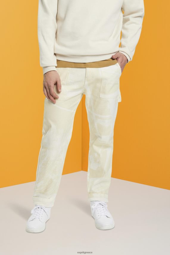άνδρες Esprit μπεζ ίσιο leg cargo παντελόνι με σχέδιο παντελόνι & παντελόνι 0J044P675