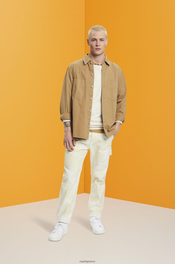 άνδρες Esprit μπεζ ίσιο leg cargo παντελόνι με σχέδιο παντελόνι & παντελόνι 0J044P675