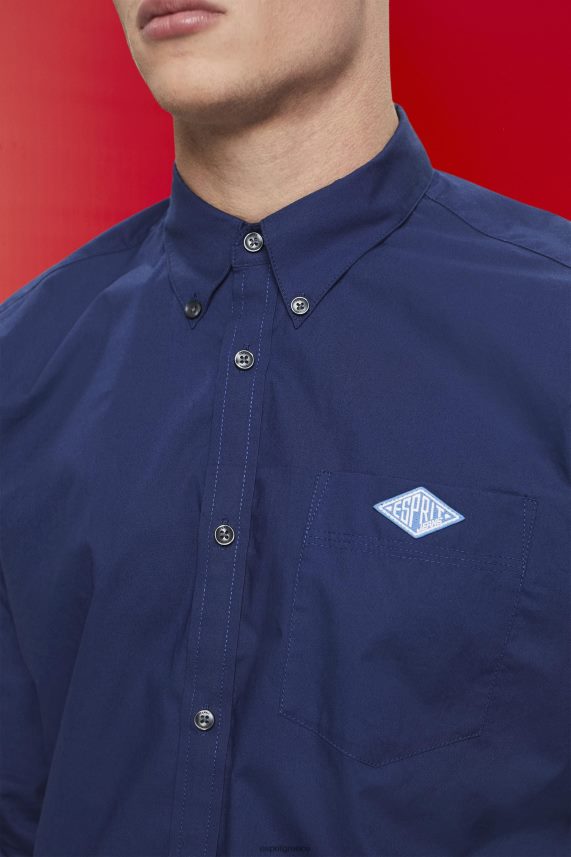 άνδρες Esprit ΠΟΛΕΜΙΚΟ ΝΑΥΤΙΚΟ βαμβακερό πουκάμισο με κουμπιά πουκάμισα 0J044P660