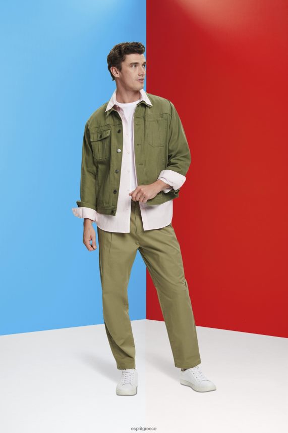 άνδρες Esprit ροζ βαμβακερό πουκάμισο με κουμπιά πουκάμισα 0J044P662