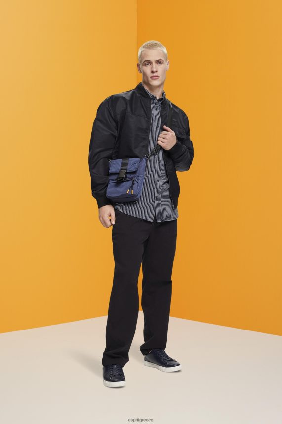 άνδρες Esprit ΠΟΛΕΜΙΚΟ ΝΑΥΤΙΚΟ ριγέ βιώσιμο βαμβακερό πουκάμισο πουκάμισα 0J044P706