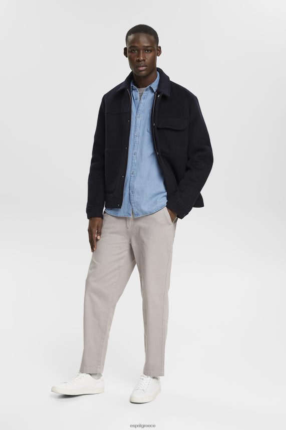 άνδρες Esprit πλύσιμο με μπλε φως τζιν πουκάμισο πουκάμισα 0J044P737