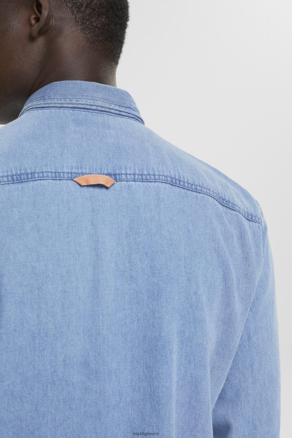 άνδρες Esprit πλύσιμο με μπλε φως τζιν πουκάμισο πουκάμισα 0J044P737