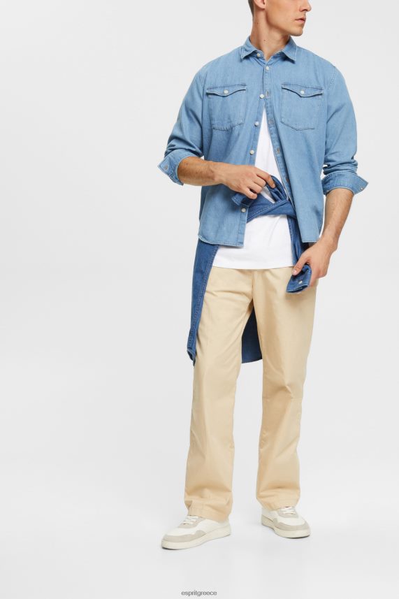 άνδρες Esprit πλύσιμο με μπλε φως τζιν πουκάμισο πουκάμισα 0J044P834
