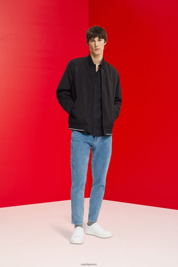 άνδρες Esprit μαύρος πουκάμισο σε λεπτή εφαρμογή πουκάμισα 0J044P853