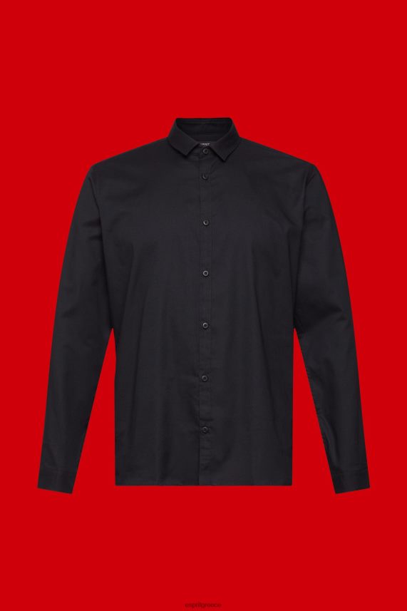 άνδρες Esprit μαύρος πουκάμισο σε λεπτή εφαρμογή πουκάμισα 0J044P853
