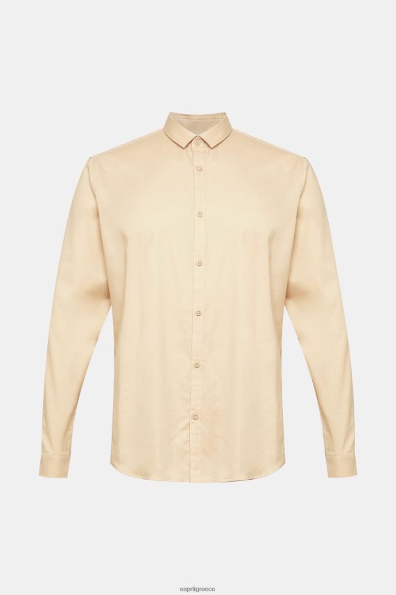 άνδρες Esprit κρεμ μπεζ πουκάμισο σε λεπτή εφαρμογή πουκάμισα 0J044P854