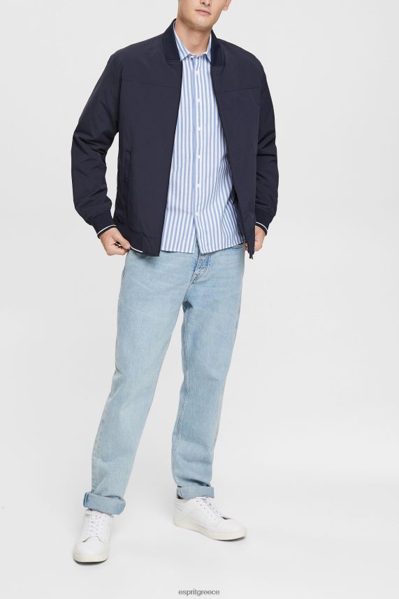 άνδρες Esprit μπλε ριγέ πουκάμισο πουκάμισα 0J044P873