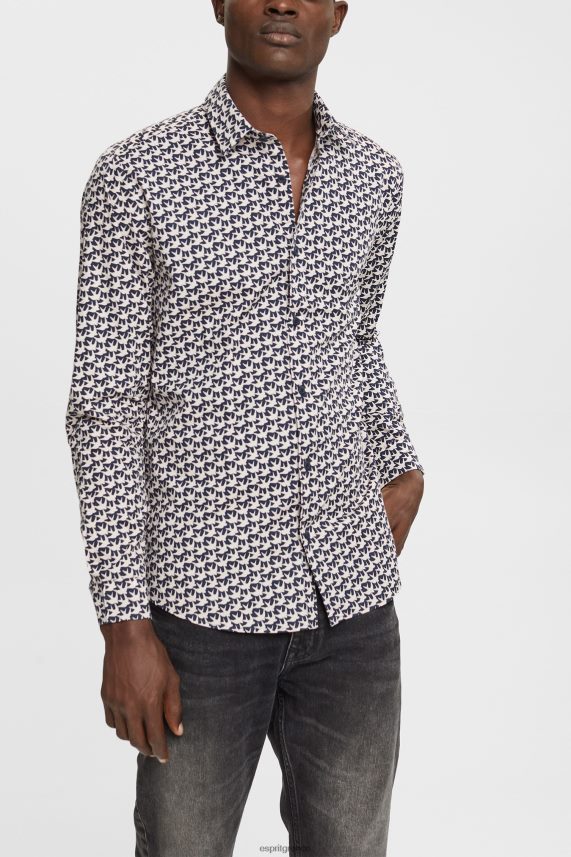 άνδρες Esprit ΠΟΛΕΜΙΚΟ ΝΑΥΤΙΚΟ πουκάμισο με στάμπα πουκάμισα 0J044P881