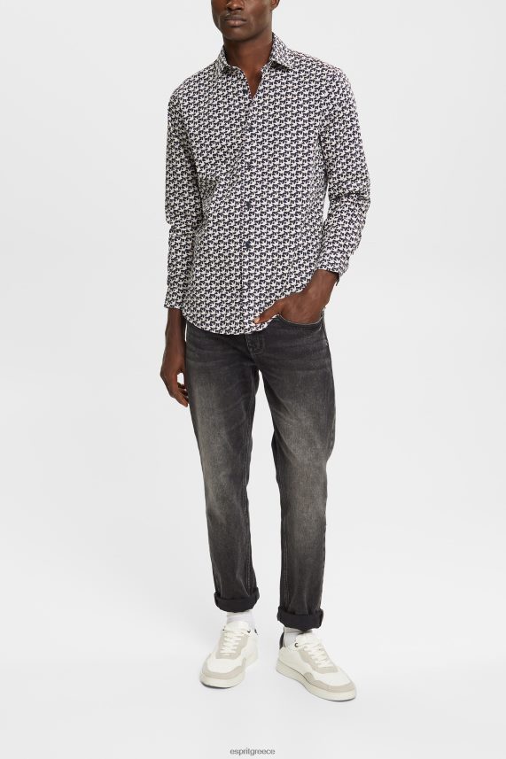 άνδρες Esprit ΠΟΛΕΜΙΚΟ ΝΑΥΤΙΚΟ πουκάμισο με στάμπα πουκάμισα 0J044P881
