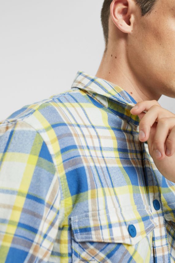 άνδρες Esprit μπλε καρό πουκάμισο πουκάμισα 0J044P886