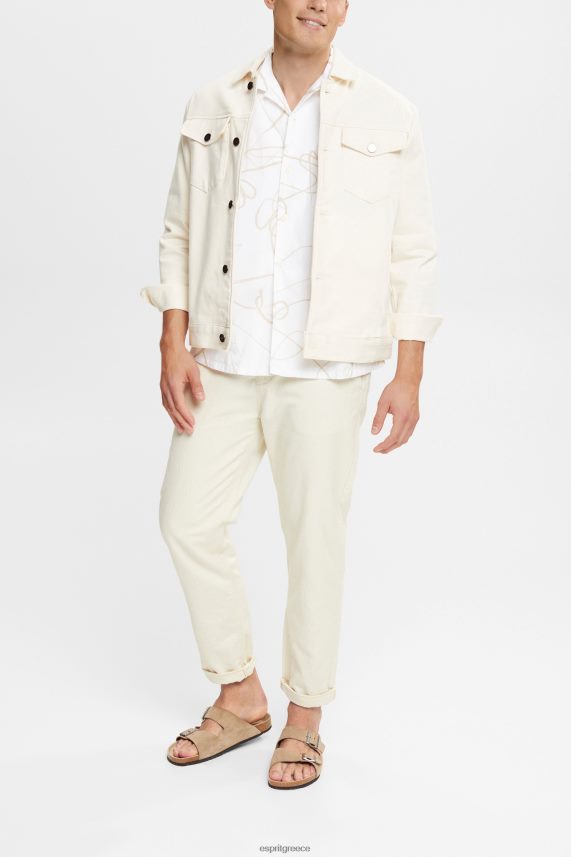άνδρες Esprit άσπρο πουκάμισο με σχέδιο πουκάμισα 0J044P909