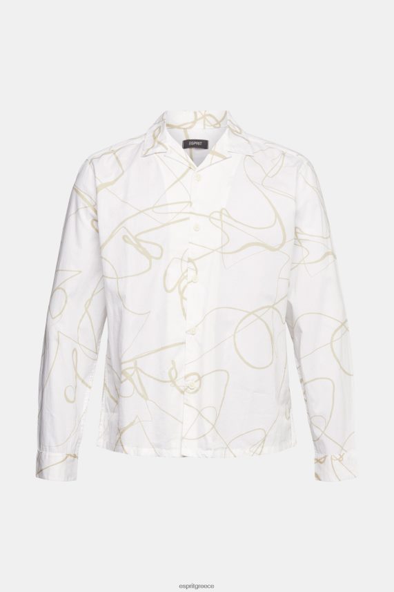άνδρες Esprit άσπρο πουκάμισο με σχέδιο πουκάμισα 0J044P909