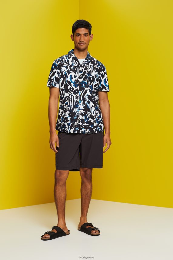 άνδρες Esprit ΠΟΛΕΜΙΚΟ ΝΑΥΤΙΚΟ κοντομάνικο πουκάμισο με σχέδια, 100% βαμβάκι πουκάμισα 0J044P613