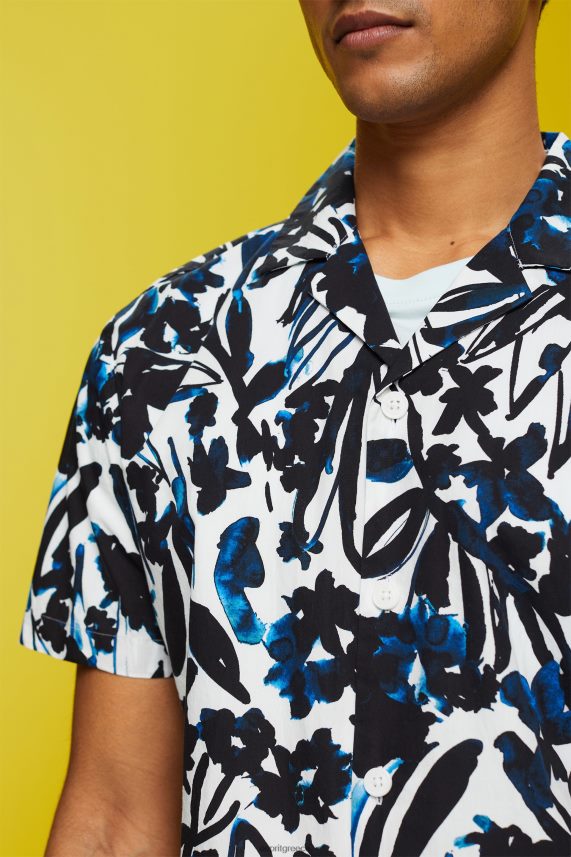 άνδρες Esprit ΠΟΛΕΜΙΚΟ ΝΑΥΤΙΚΟ κοντομάνικο πουκάμισο με σχέδια, 100% βαμβάκι πουκάμισα 0J044P613