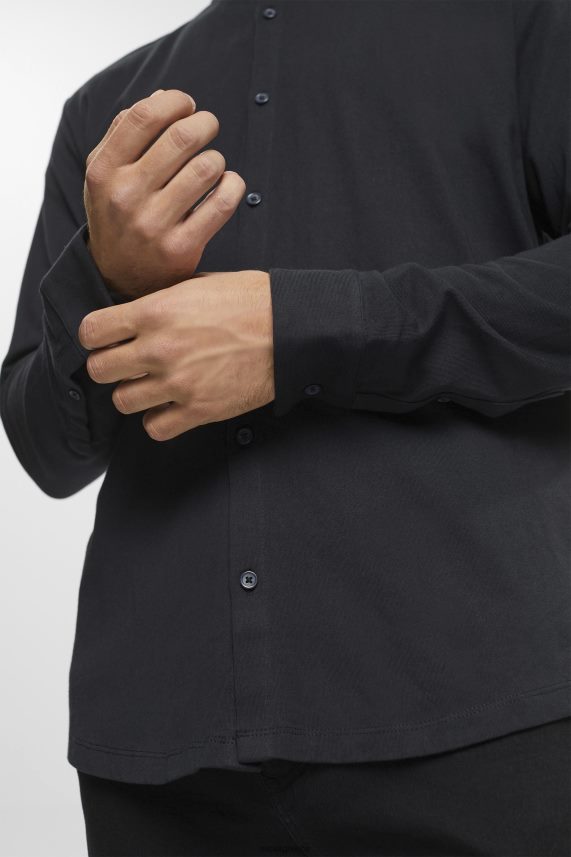 άνδρες Esprit μαύρος Ζέρσεϊ μακρυμάνικο, 100% βαμβάκι πουκάμισα 0J044P679